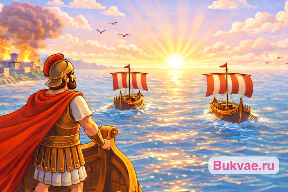 Героическое возвращение Одиссея домой после Троянской войны